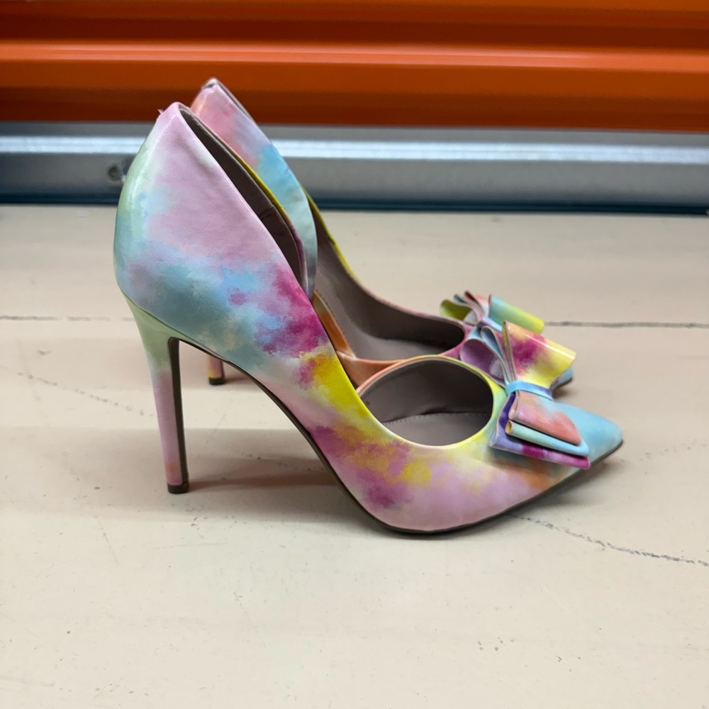 Betsey Johnson Multicolor Stiletto Heels with Bow